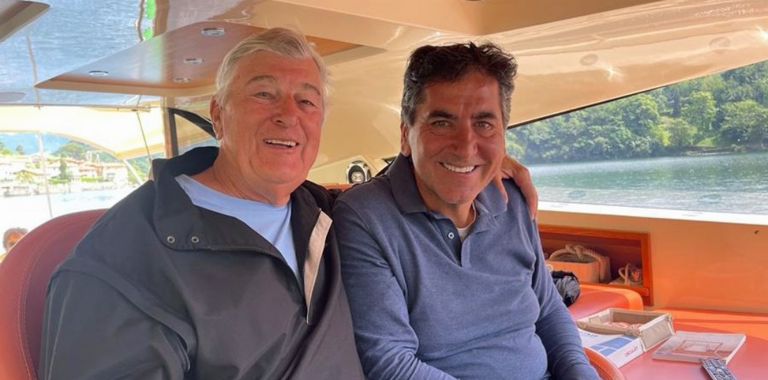 Bill Seebold with Guido Cappellini in 2022 on Lake Como. Photo: Chris Davies