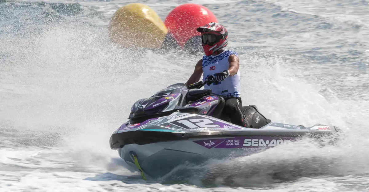 Qatar's Khalaf Al-Kuwari in action in Runabout GP2 in Doha