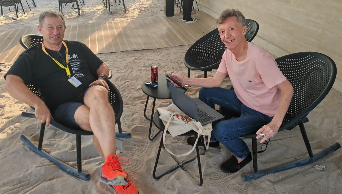 Francis Notschaele and John Moore in Dubai