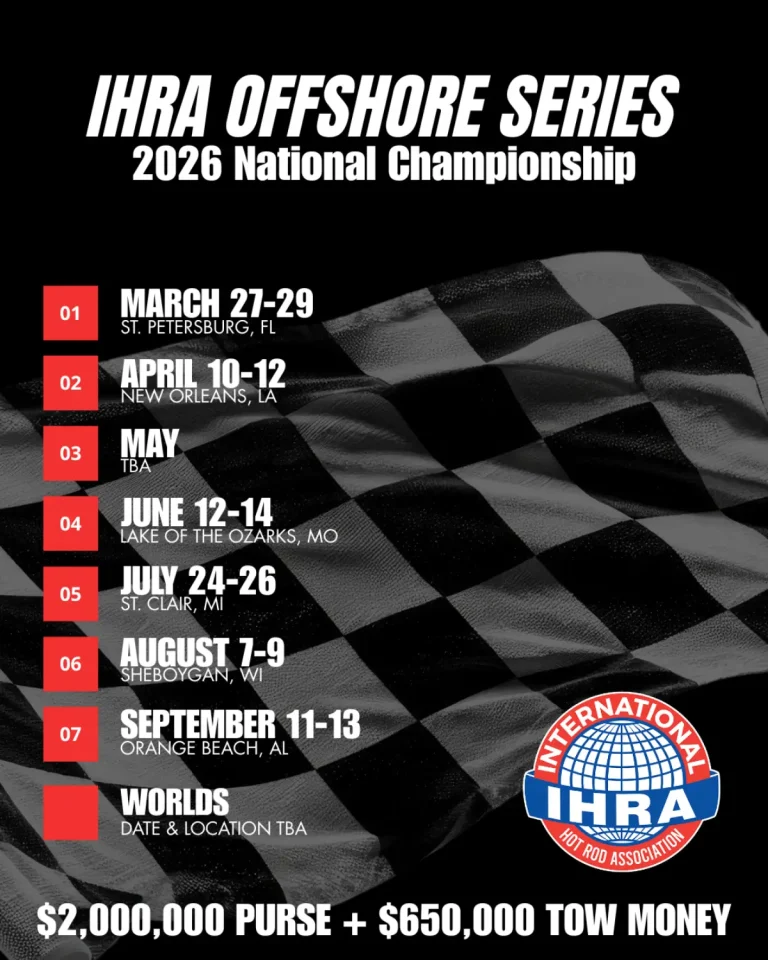 IHRA Releases 2026 Offshore Schedule, $2M Purse