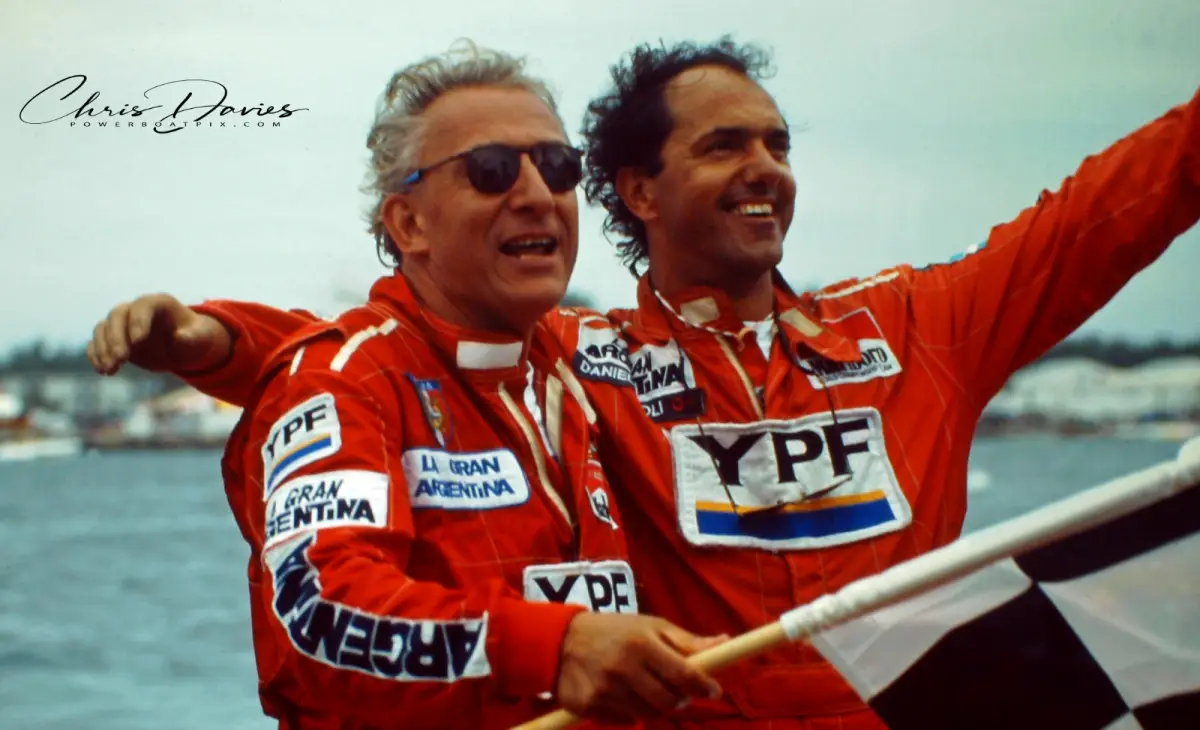 Fabio Buzzi with Argentine driver Daniel Scioli