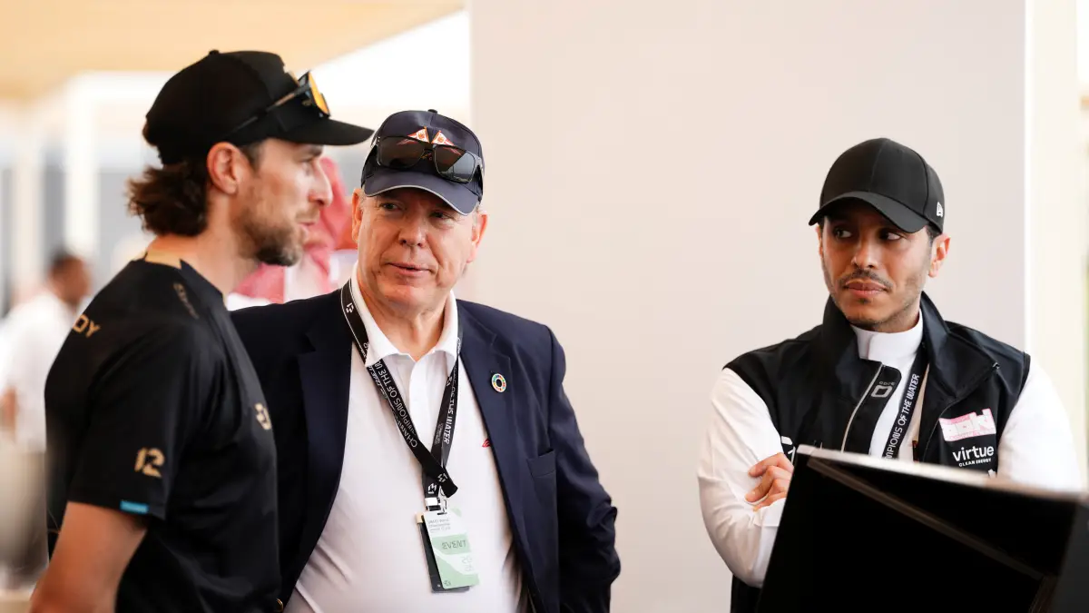 Prince Albert II of Monaco with Team Brady's Sam Coleman