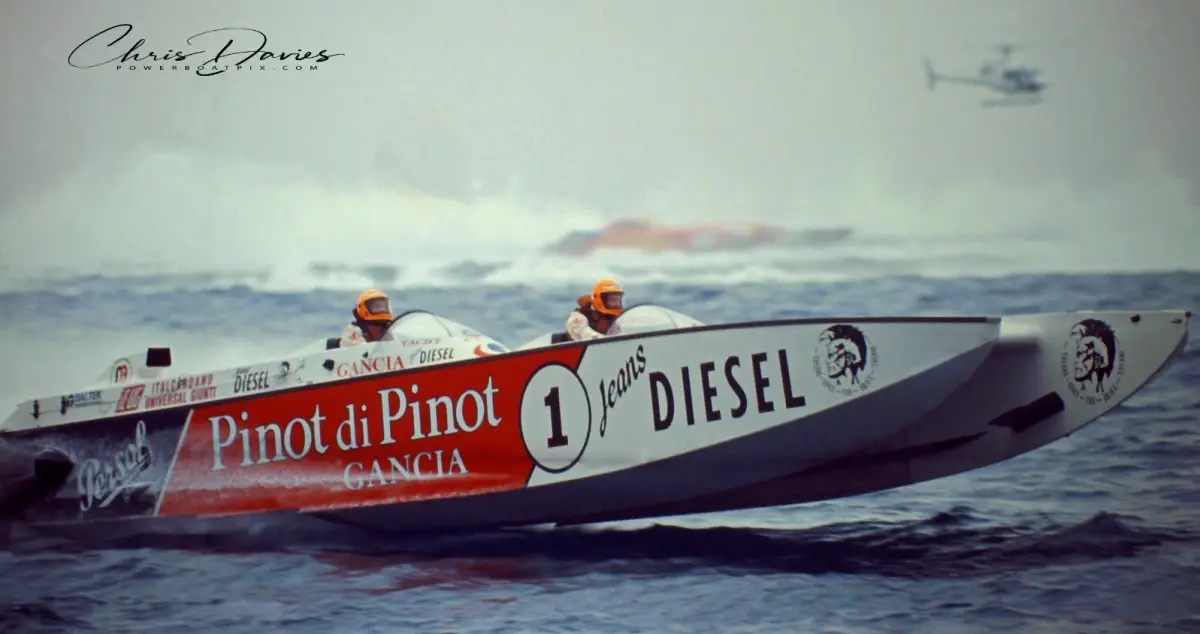 Stefano Casiraghi the late husband of Princess Caroline of Monaco driving Pinot di Pinot 