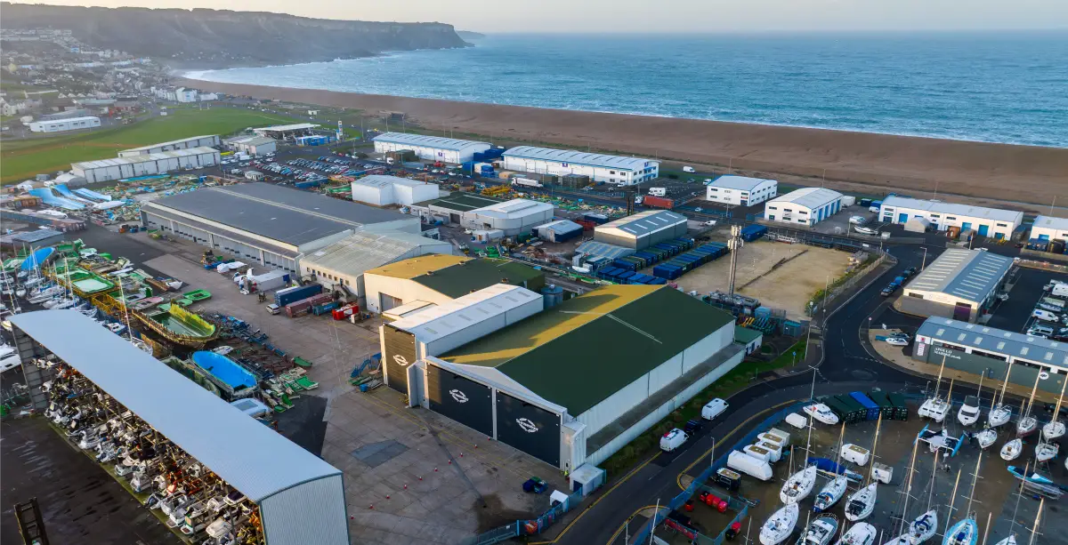 The hull lamination process begins for the Sunseeker 134 Superyacht