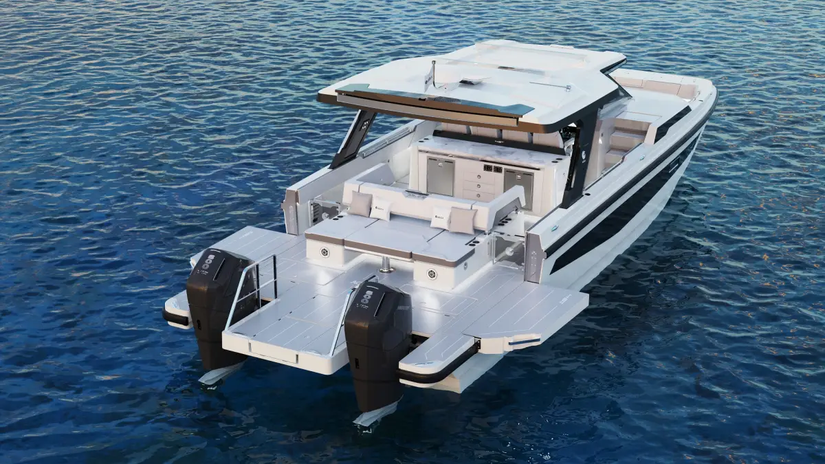 Aquila 45 Sport power catamaran underway