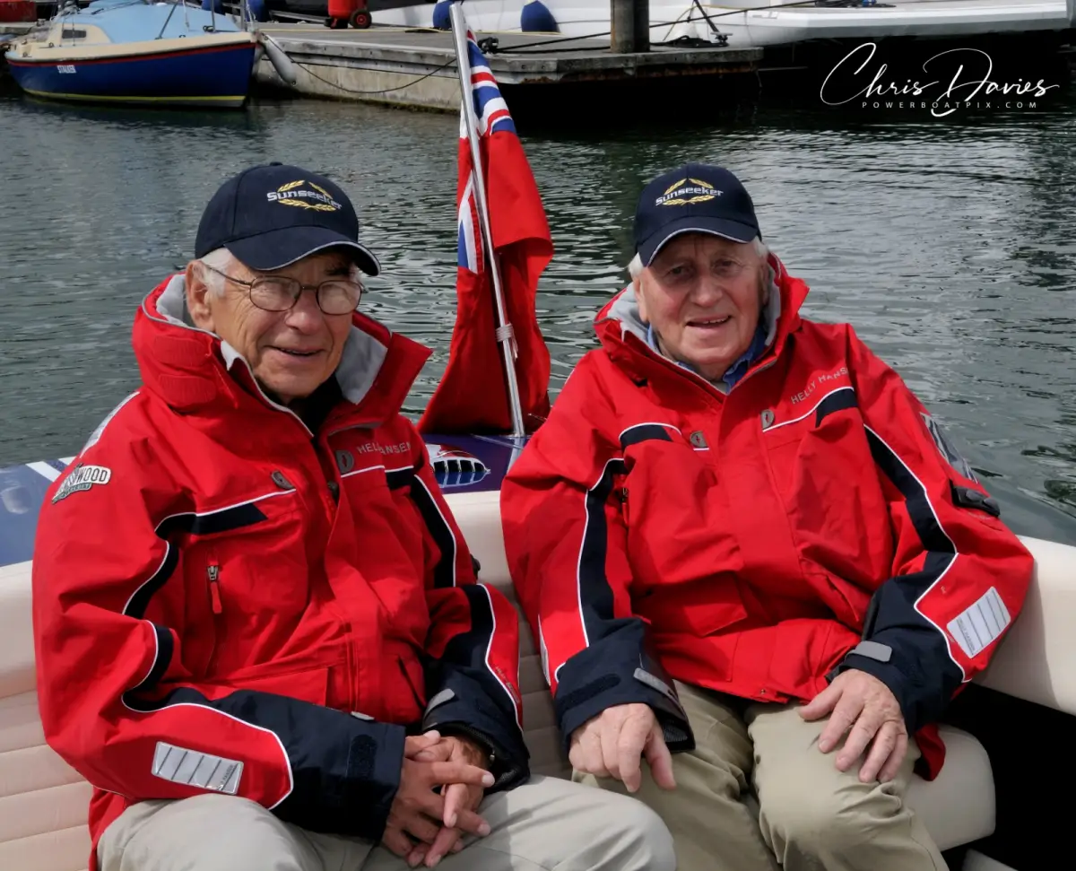 Ray Bulman and Geoff Tobert before setting off on the 2009 Putney to Calais voyage