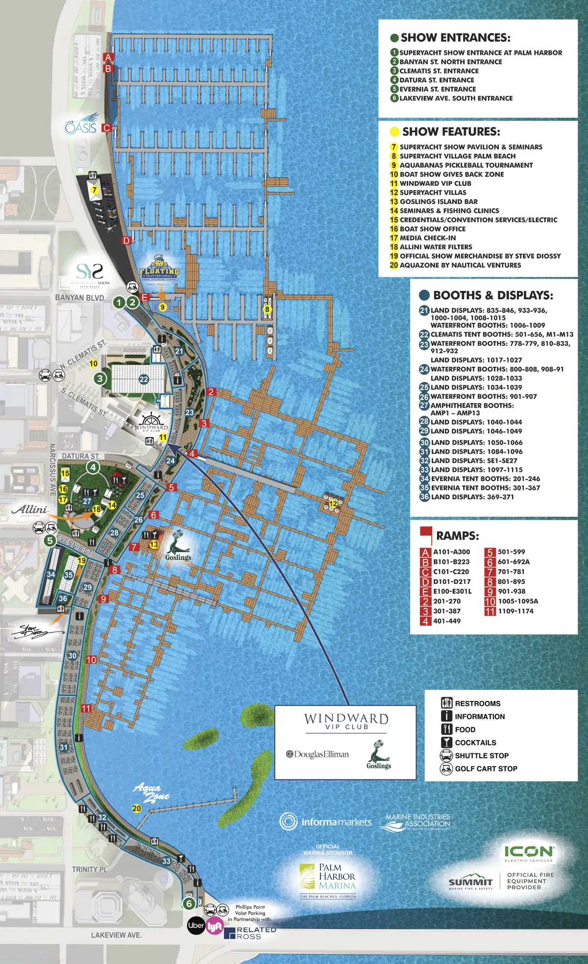 2026 Palm Beach International Boat Show venue map