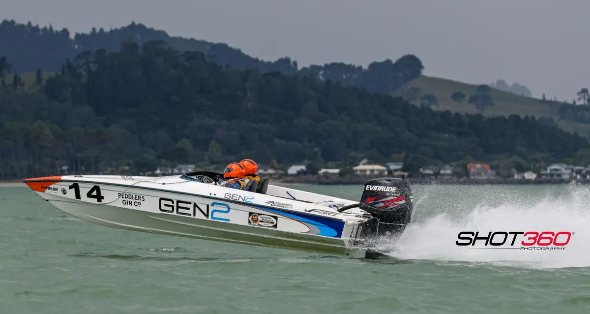 GEN2 - Mikey Smith and Shane Rumens - Sports 200 champions 2025-26 NZ Offshore Powerboat Championship