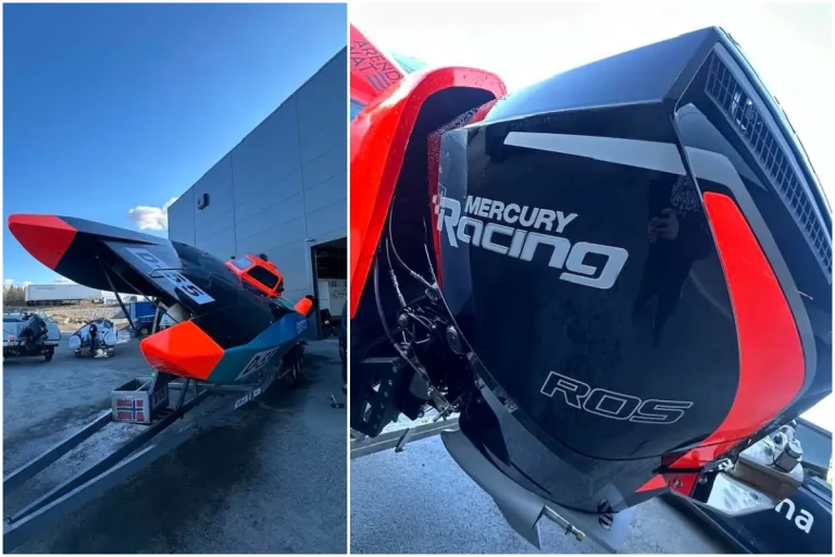 Energima's Faz Marine D55 during Mercury 200R ROS sea trials at Tvedestrand, Norway