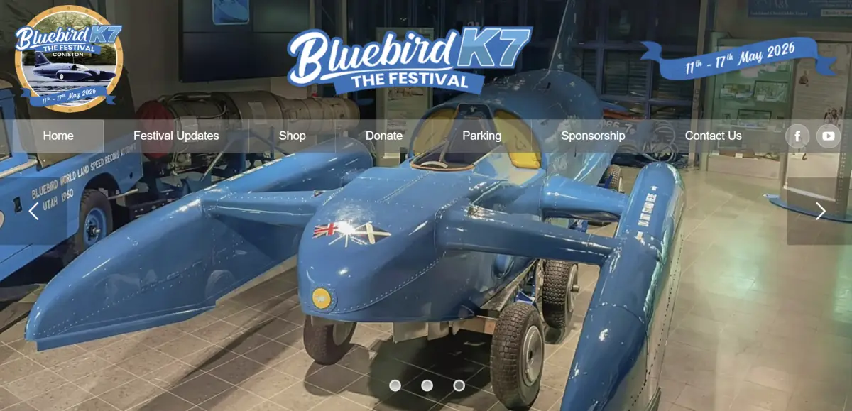 Bluebird K7 - The Festival at Coniston Water, May 2026, marking the 70th anniversary of Donald Campbell's first world water speed record