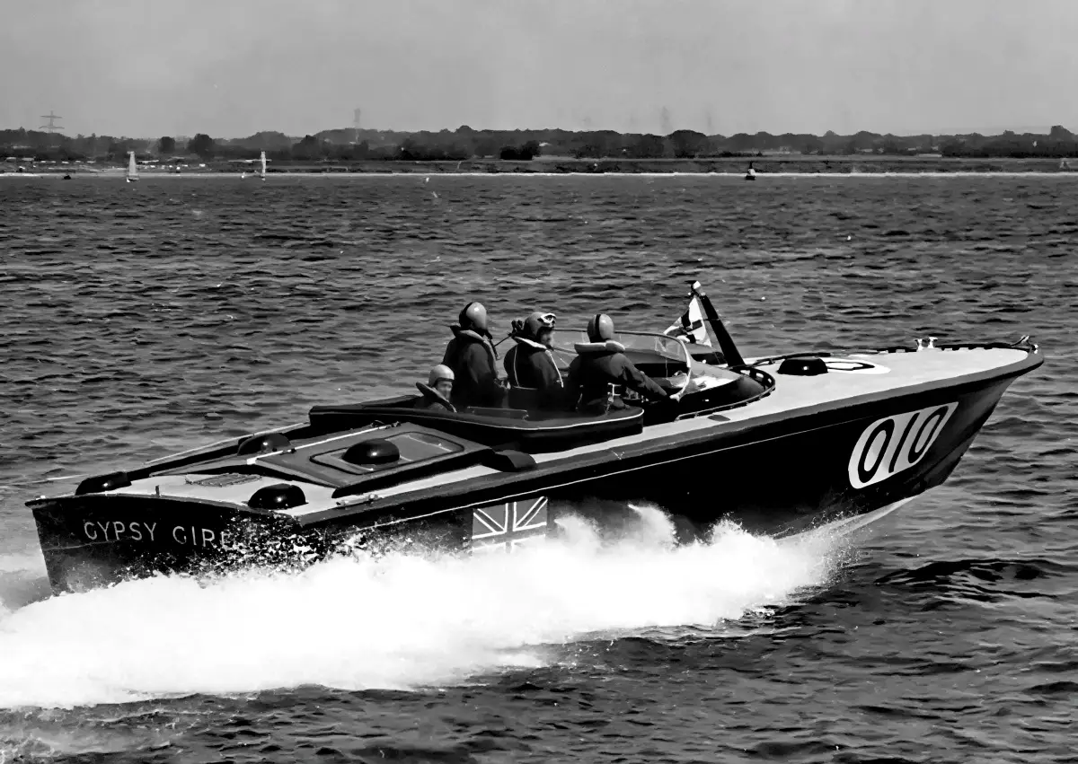 Gypsy Girl, Sir Max Aitken's offshore racing powerboat, campaigned in the 1960s