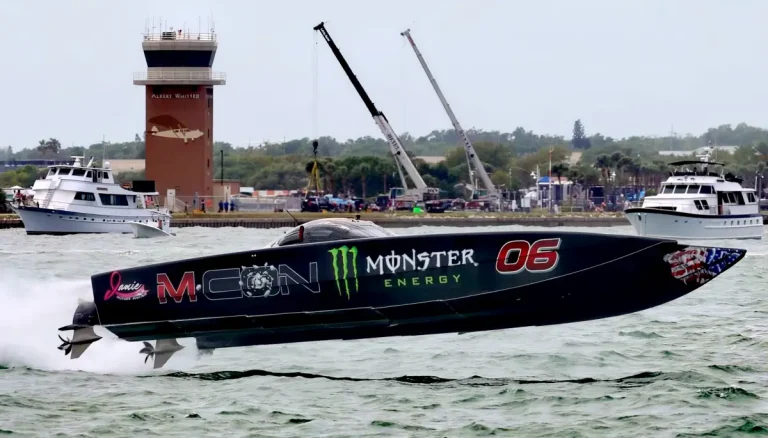 Monster Energy / M CON Pro Class 1 boat at the St. Pete Powerboat Grand Prix 2026