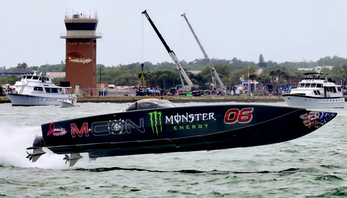 Monster Energy / M CON Pro Class 1 boat at the St. Pete Powerboat Grand Prix 2026