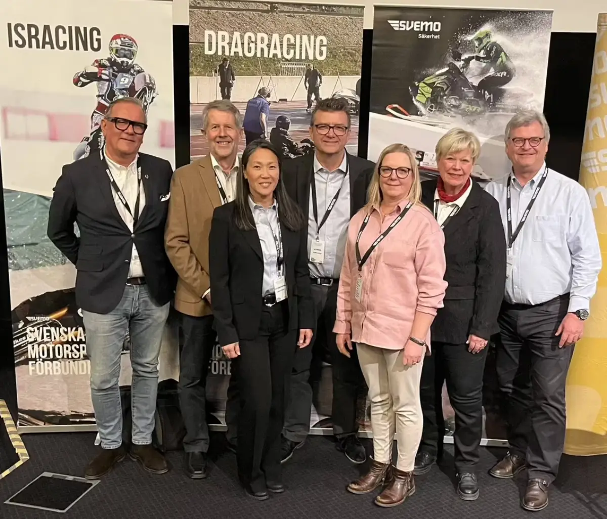 The new Svemo board: Pelle Larsson, Lars Pärnebjörk, Lotta Kronåker Boström, Ola Hansson, Susanna Hanson Öberg, Ulla Peterson and Jesper Christensen. Photo: Svemo