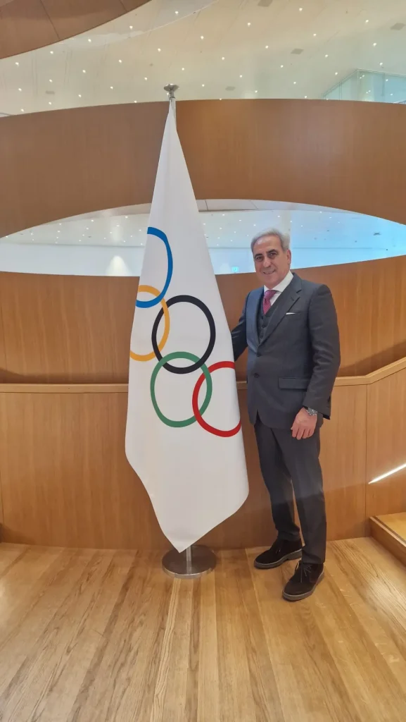 UIM President Dr. Raffaele Chiulli speaks to Powerboat News at the Jupiter Lisboa Hotel during the 2026 UIM Mid-Term Meetings