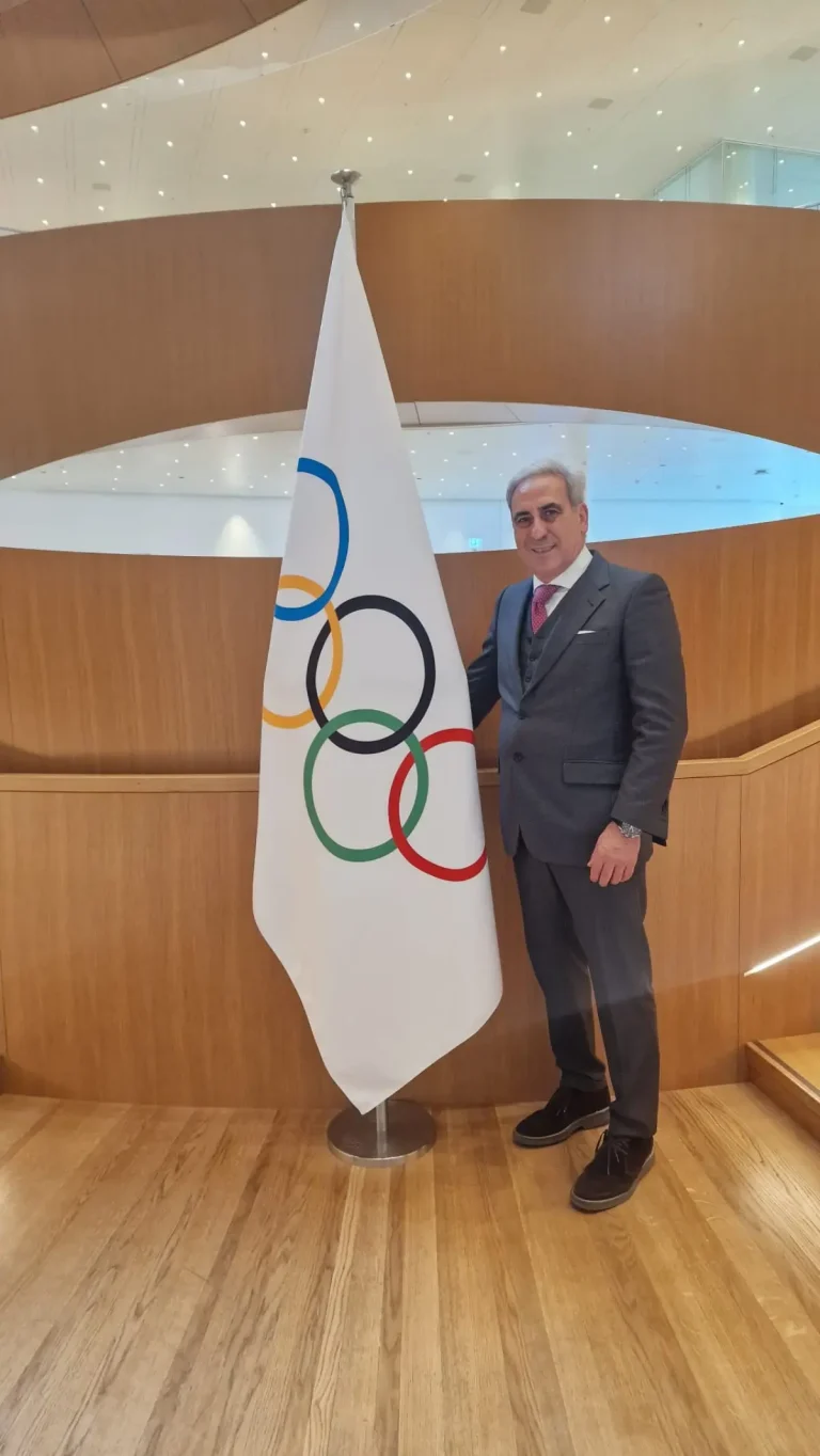 UIM President Dr. Raffaele Chiulli speaks to Powerboat News at the Jupiter Lisboa Hotel during the 2026 UIM Mid-Term Meetings