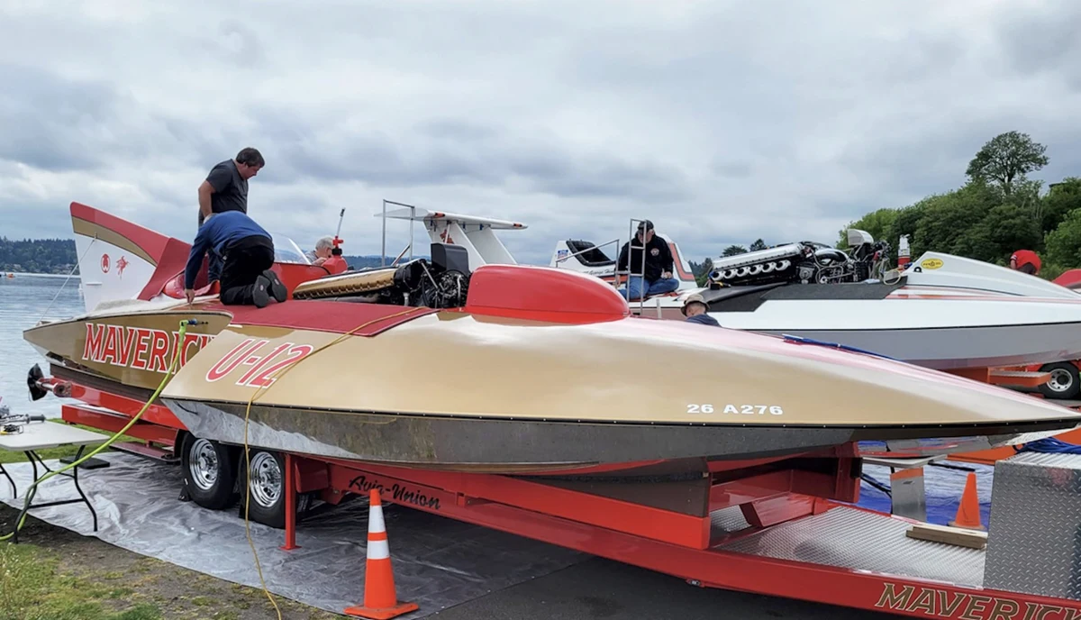 The restored Maverick U-12 in the paddock, owned by Stephen Hayden