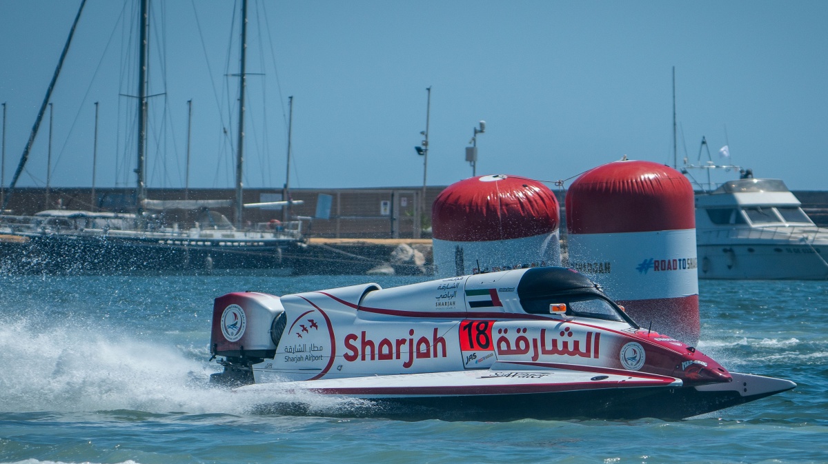 Stefan Arand, boat 18, Sharjah Team, F1H2O Grand Prix of Italy 2026, Cagliari, Sardinia