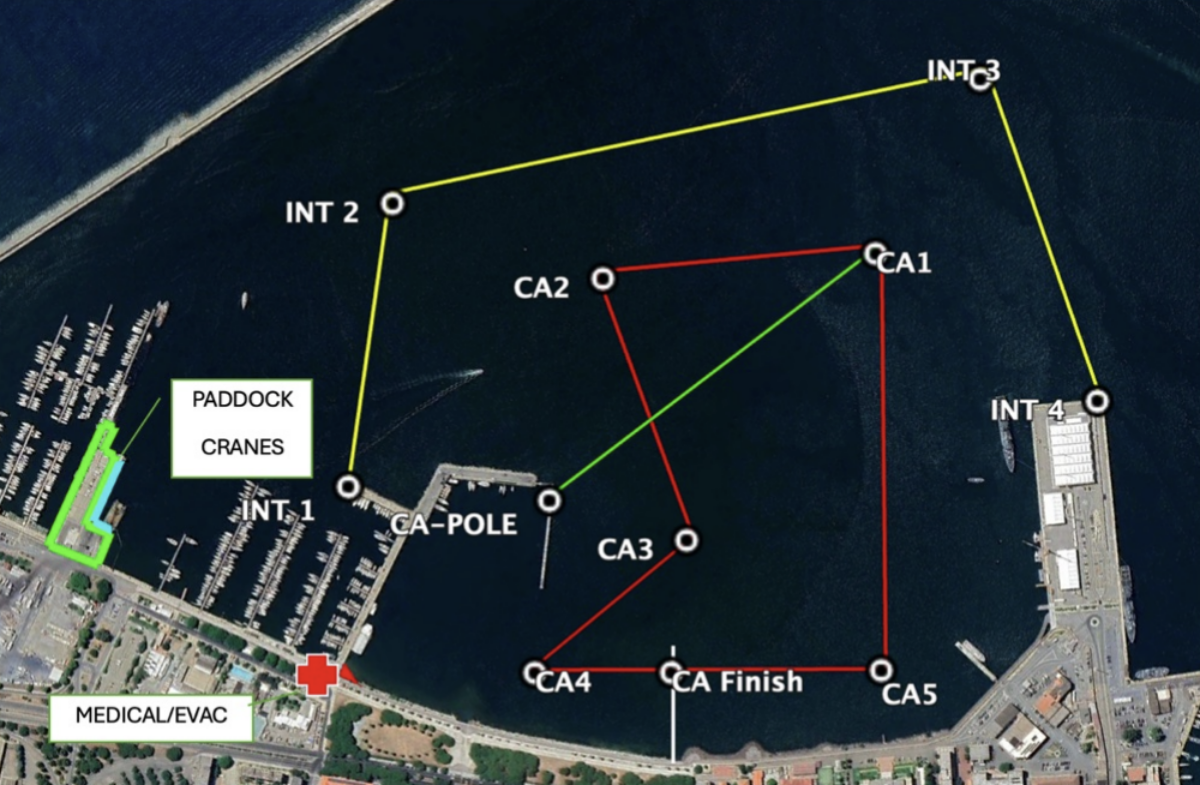Planimetria del percorso di gara, Gran Premio d'Italia F1H2O Regione Sardegna 2026, Cagliari, Sardegna
