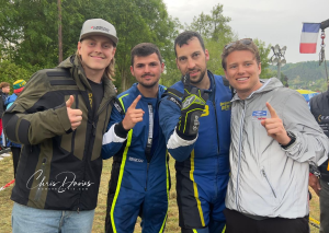 Monsnauteam — Benjamin Berti, Maverick Grolet, Hilmer Wiberg and Adam Wrenkler — at the 24 Heures Motonautiques de Normandie 2026, Poses