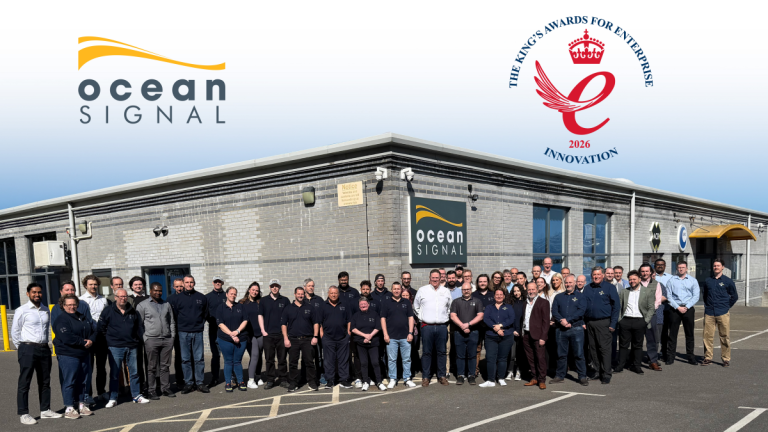 The Ocean Signal team at their headquarters in Margate, UK