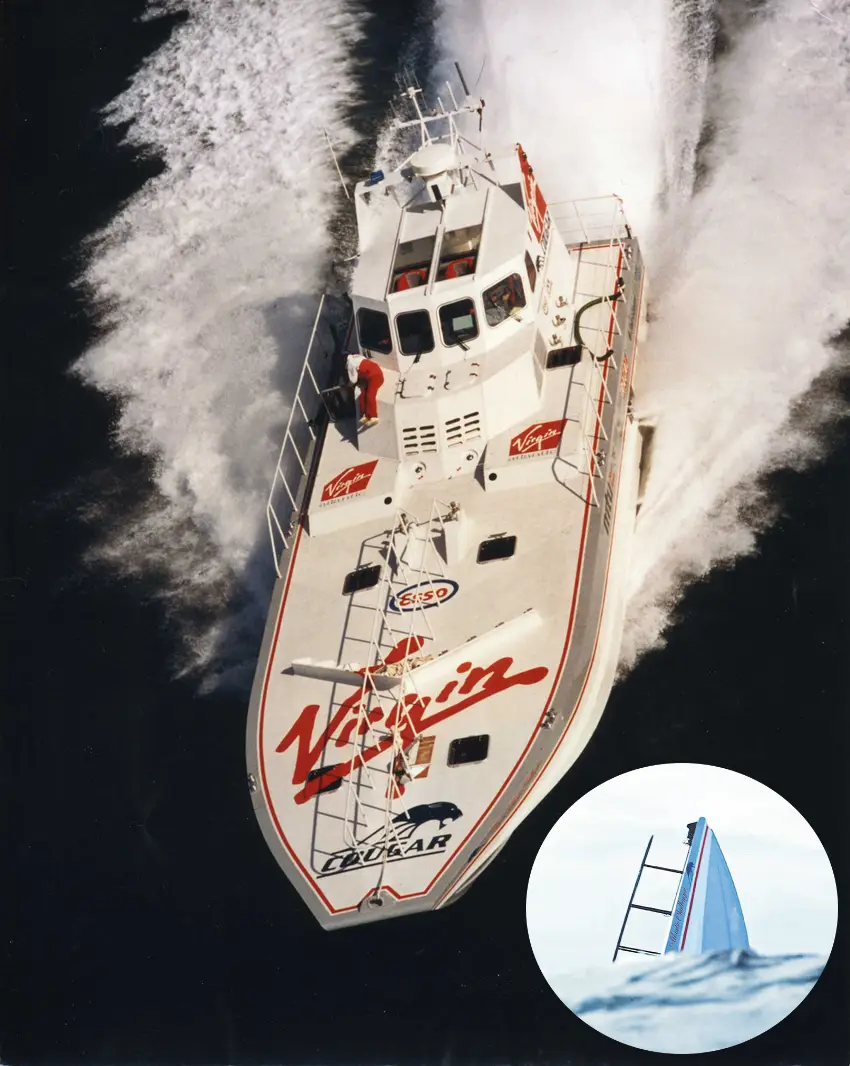 Virgin Atlantic Challenger, the 68-foot Cougar Marine aluminium catamaran, 1985