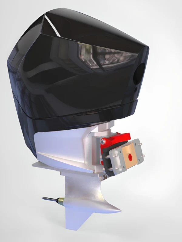 CAD render of the new AMPS near-scale model of the Mercury APX 250/360 outboard series