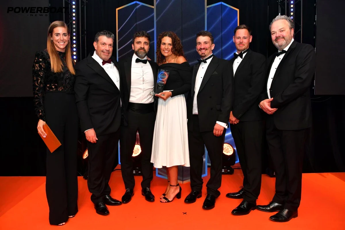 James and Sophie Tapp collect the Medium Business of the Year award at the Central South Business Awards 2026