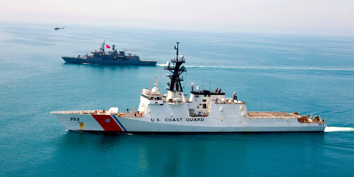 US Coast Guard Cutter Hamilton (WMSL-753) underway in the Black Sea