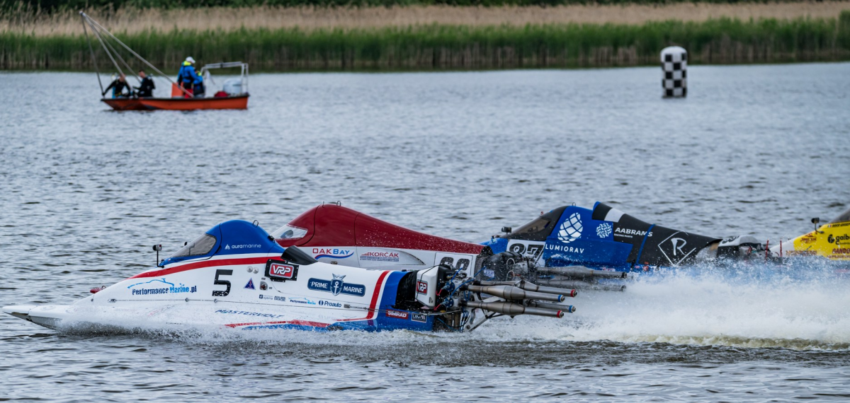 Marcin Zielinski number 5 and Erko Aabrams number 87 racing in F-500 at Hydro GP Znin 2026