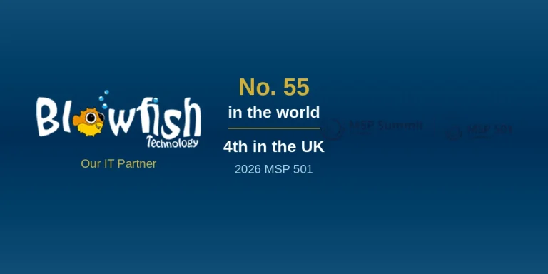 Blowfish Technology ranked No. 55 in the world and 4th in the UK on the 2026 MSP 501