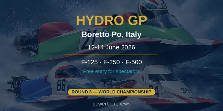 Hydro GP World Championship Round 3 — Boretto Po, Italy, 12-14 June 2026