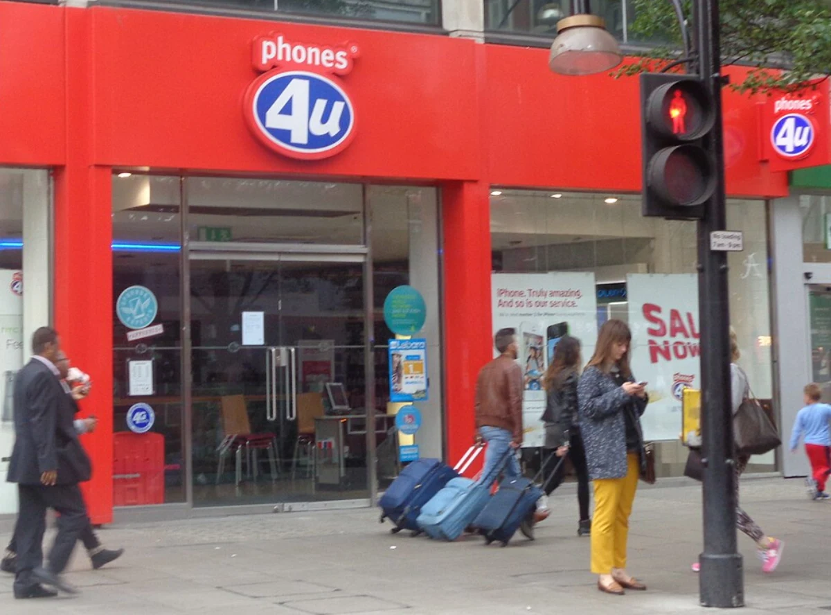 Phones 4u high street store, the retail chain founded by John Caudwell