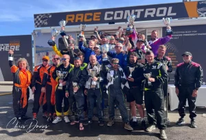 Poole Bay 100 2026 podium and class winners at Race Control, Poole Quay