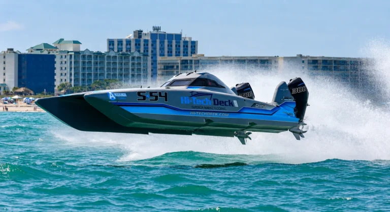 Shaun Torrente S-54 Hi-Tech Deck Super Stock boat at IHRA Offshore