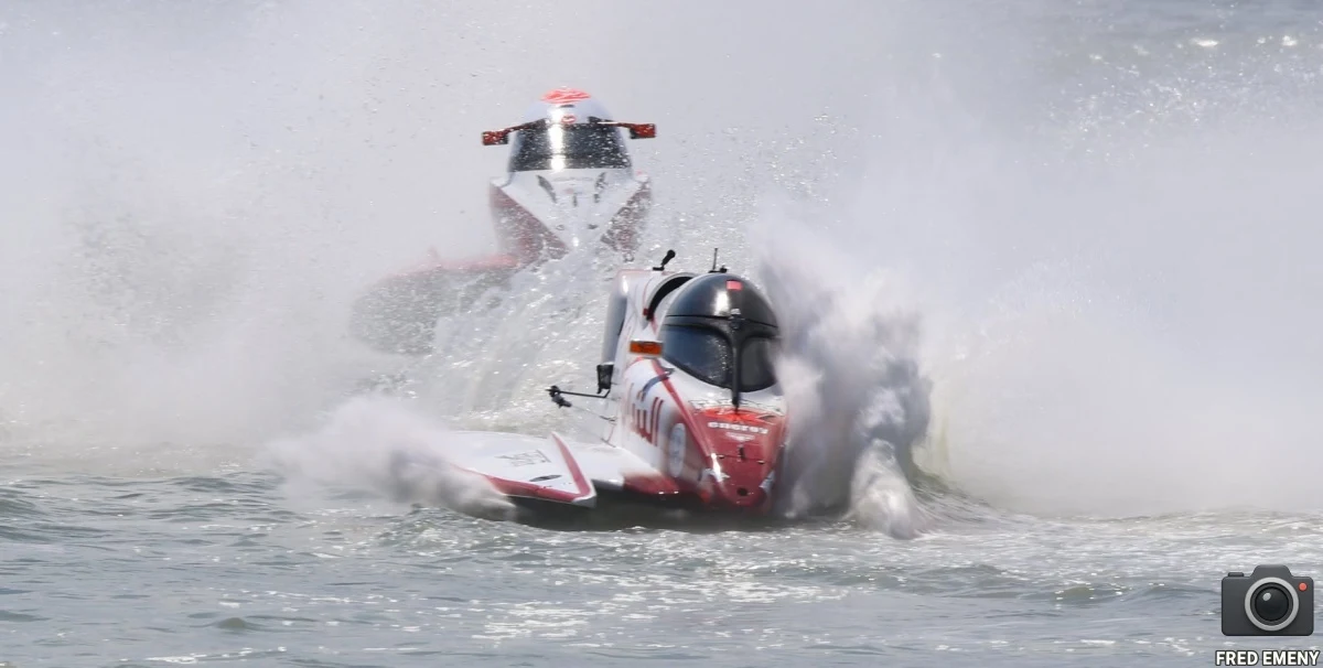 Stefan Arand Sharjah Team boat in rough conditions during the Regione Sardegna Grand Prix of Italy, Cagliari 2026