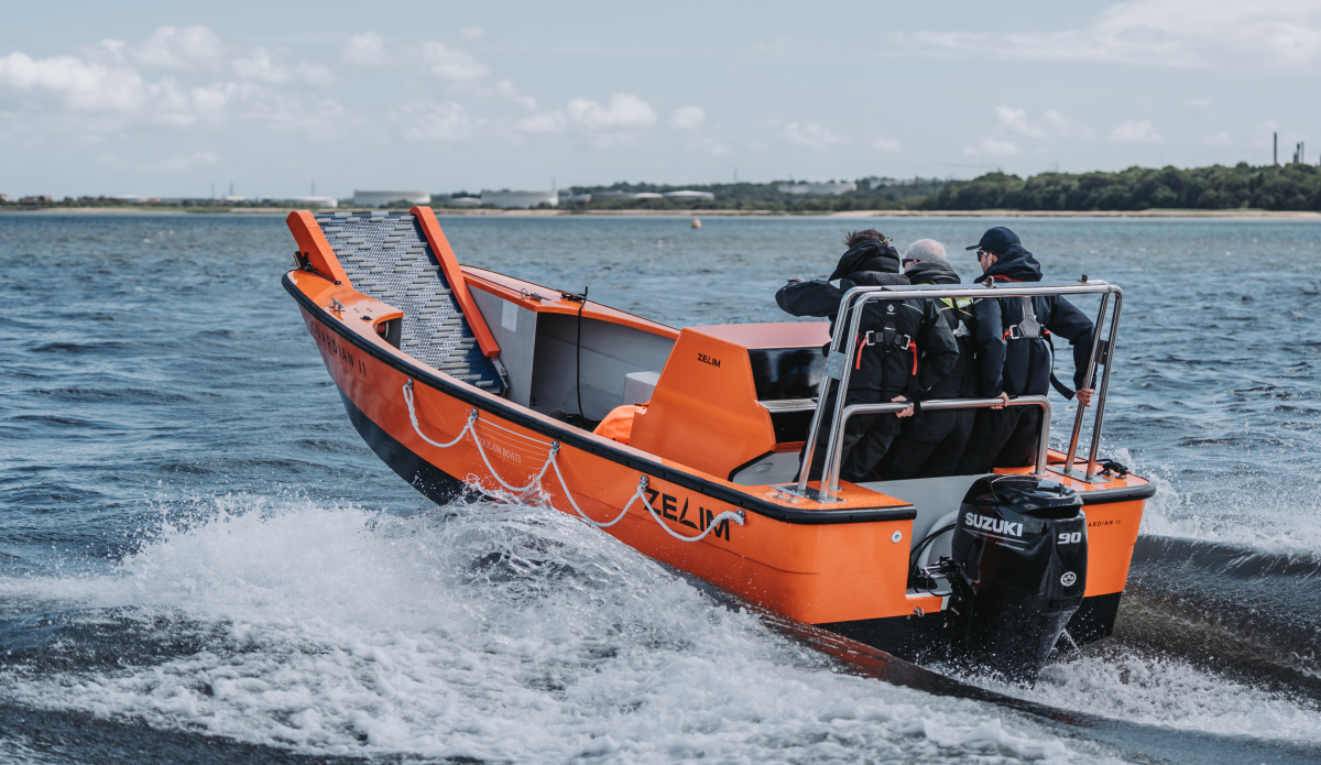 Suzuki-powered Coulam 6.1 CRV casualty recovery vessel prototype on display at Seawork 2026