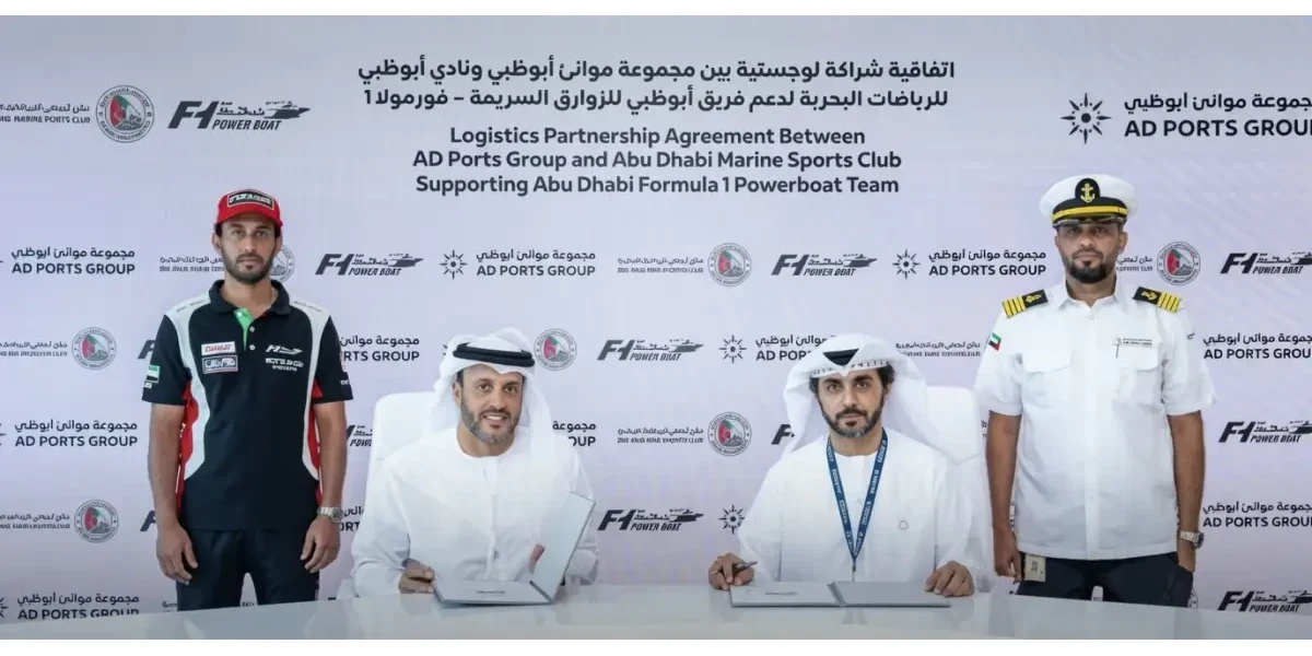 AD Ports Group and Abu Dhabi Marine Sports Club sign logistics partnership agreement for Team Abu Dhabi F1H2O