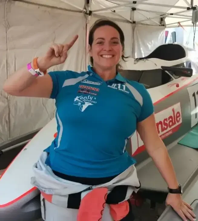 Bimba Sjoholm in the paddock at Viverone