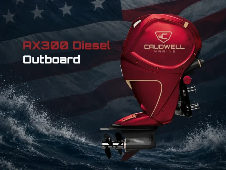 Caudwell Marine AX300 diesel outboard North American support expansion