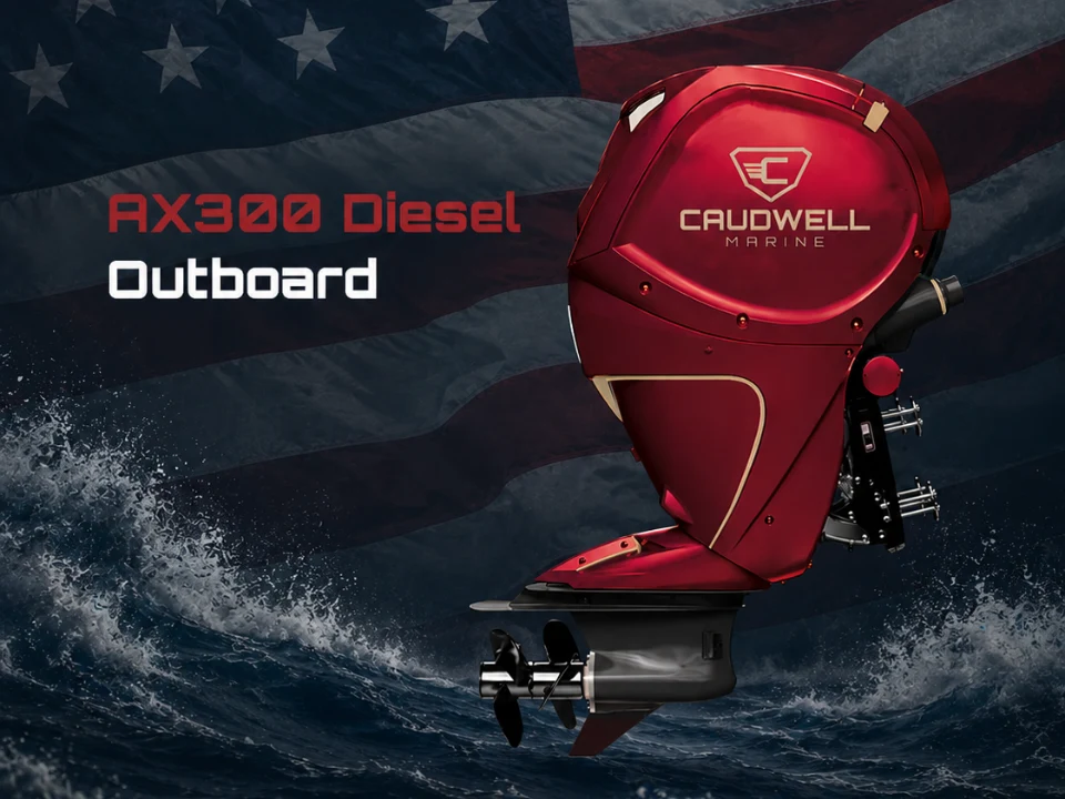 Caudwell Marine AX300 diesel outboard North American support expansion