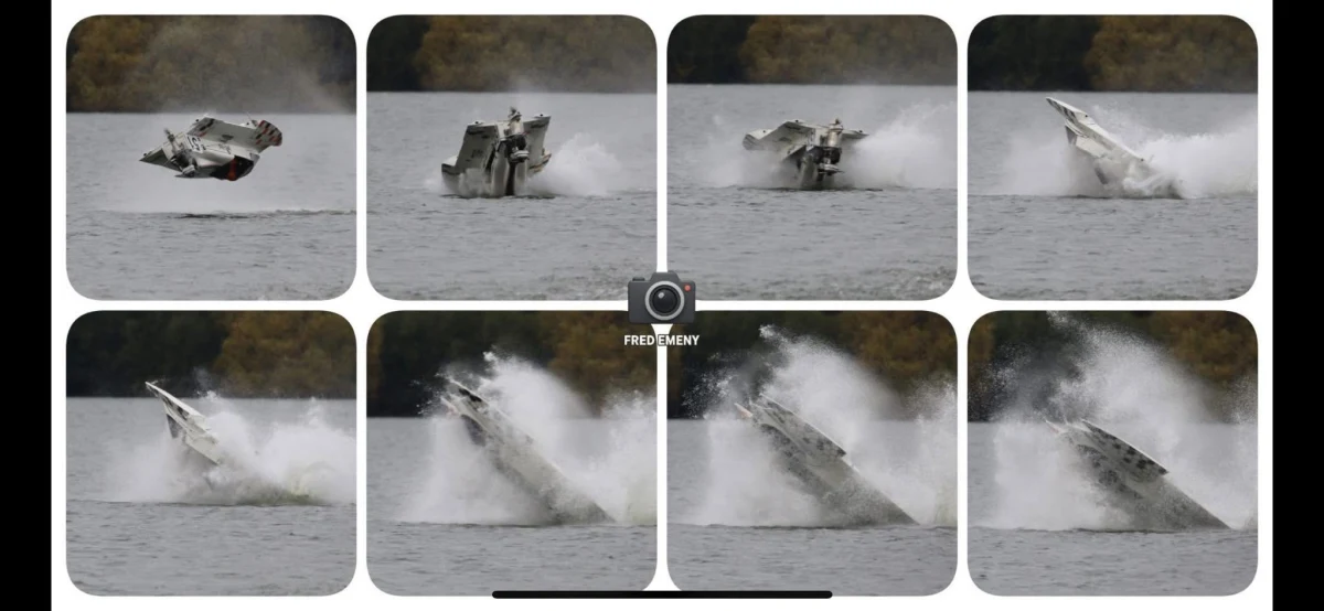 Jason Mantripp's hydroplane blow-over at Stewartby Lake, October 2025