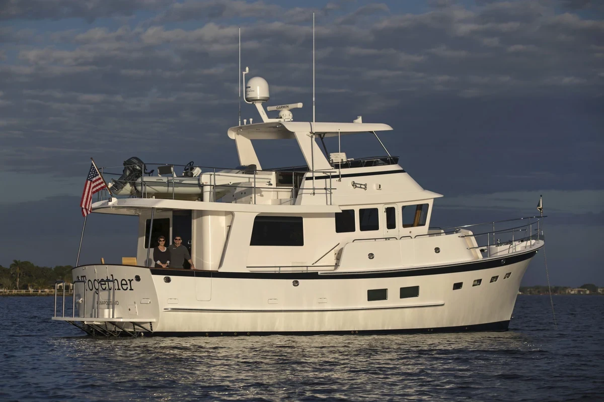 Kadey-Krogen 50 at anchor