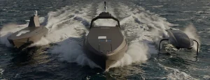 Kraken Technology Group autonomous uncrewed surface vessels underway