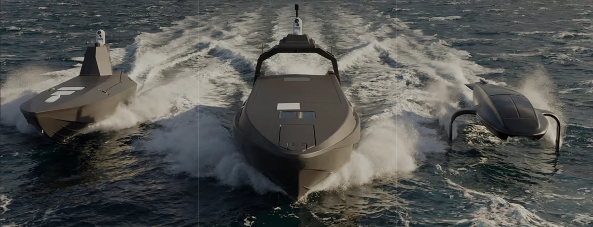 Kraken Technology Group autonomous uncrewed surface vessels underway
