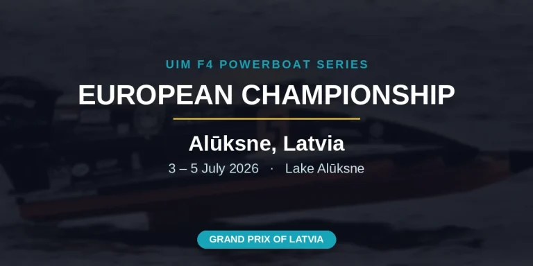 UIM F4 European Championship 2026, Alūksne, Latvia, 3-5 July