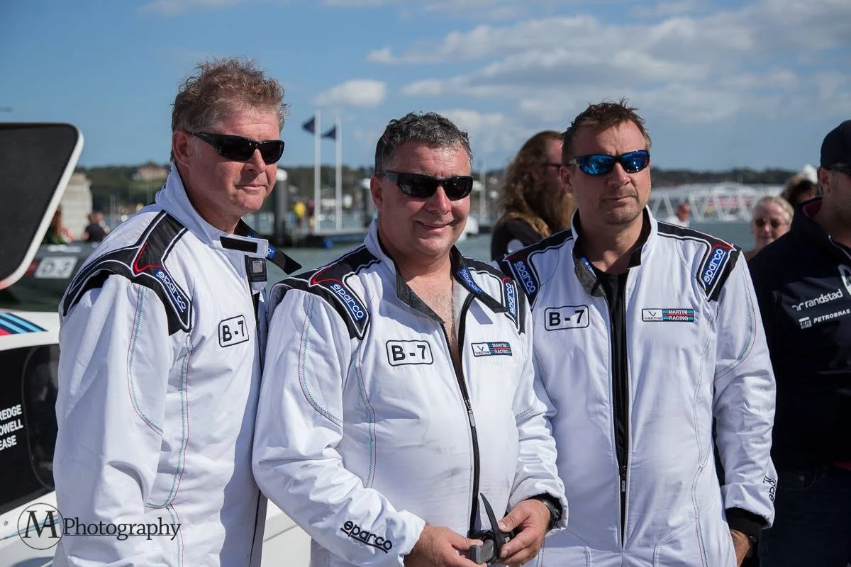 Peter Dredge, Simon Powell and Mal Crease at Cowes 2014