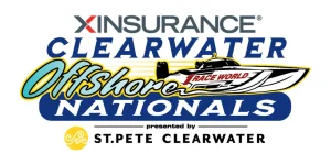 XINSURANCE Clearwater Offshore Nationals 2026 official event logo, presented by St. Pete Clearwater