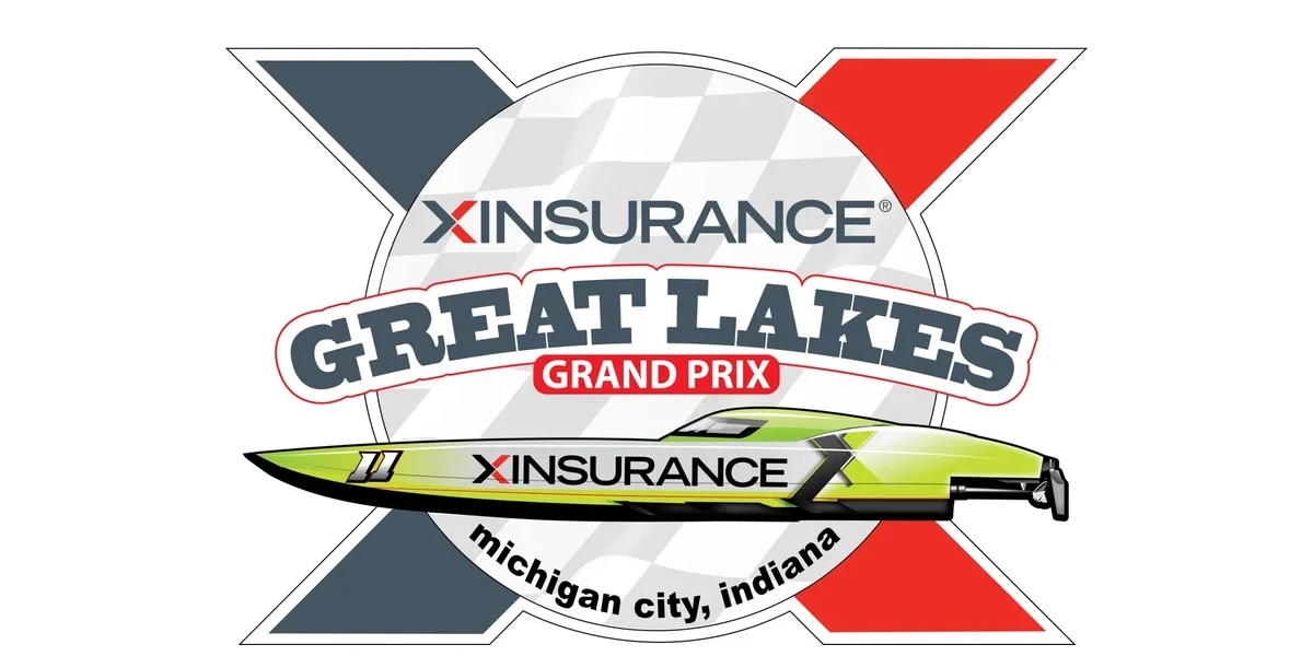 XINSURANCE Great Lakes Grand Prix 2026 official event logo, Michigan City, Indiana