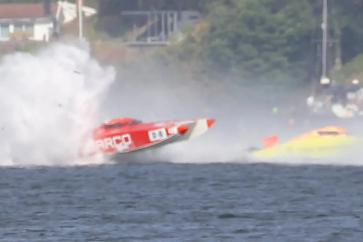 D8 Marco, Fabio Magnani and Alberto Huober, involved in three-boat collision, Class 3D Race 2, Arendal 2026